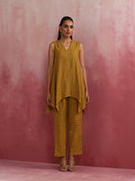 Thumbnail for trueBrowns Mustard Cotton Dobby Co-ord set - Distacart