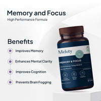 Thumbnail for Miduty by Palak Notes Memory & Focus Capsules - Distacart