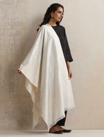 Thumbnail for trueBrowns Ivory Gold Woollen Stole - Distacart
