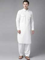 Thumbnail for Fabmade White Pathani Suit - Distacart