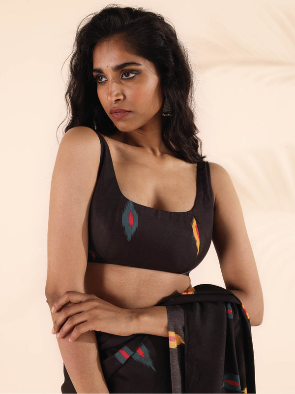 trueBrowns Cola Muslin Ikat Sleeveless Blouse - Distacart