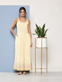 Thumbnail for Ahalyaa Checked Waist Tie-Ups Basic Jumpsuit - Distacart