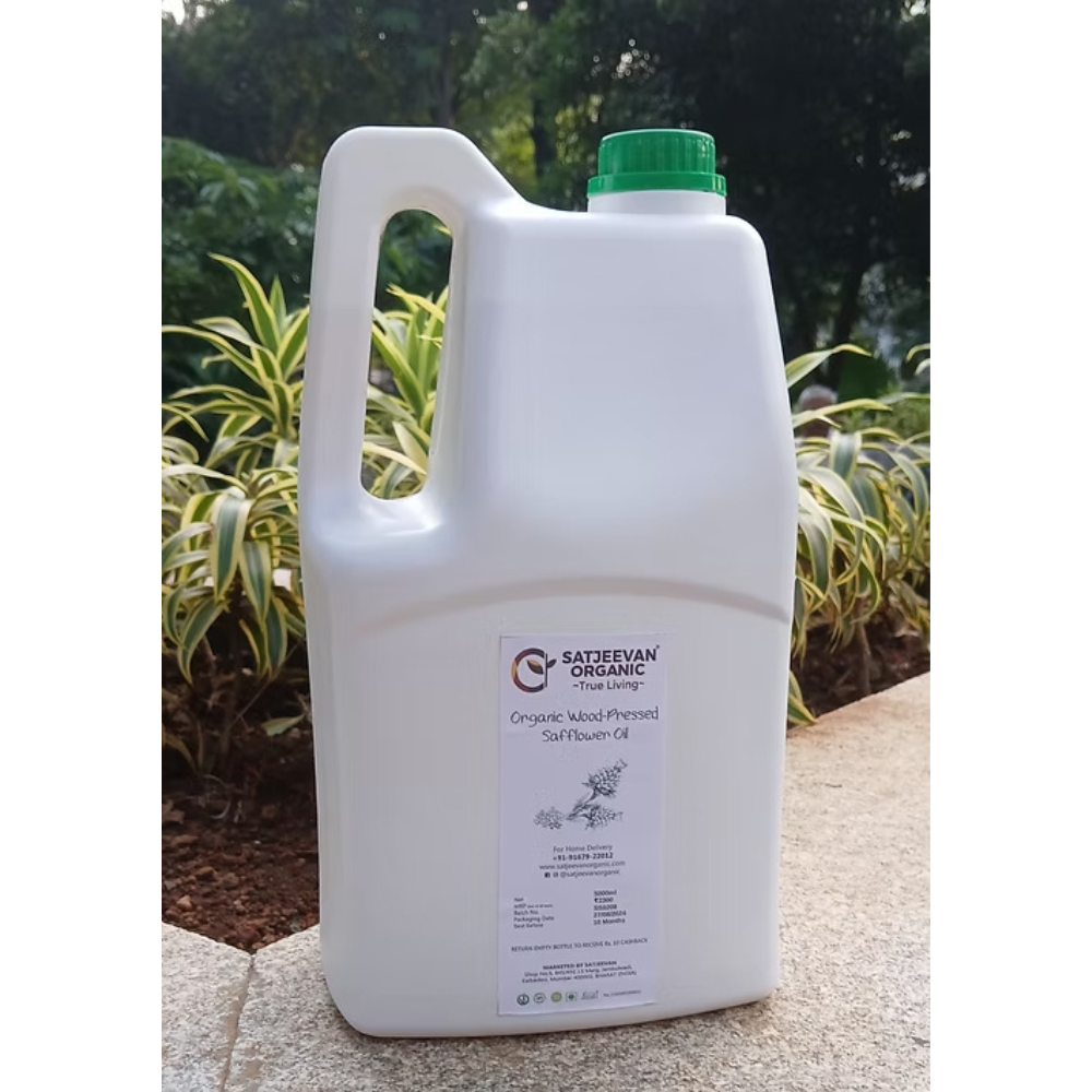 Satjeevan Organic Wood-Pressed Safflower Oil