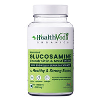 Thumbnail for Health Veda Organics Plant Based Glucosamine Chondroitin & MSM Tablets - Distacart