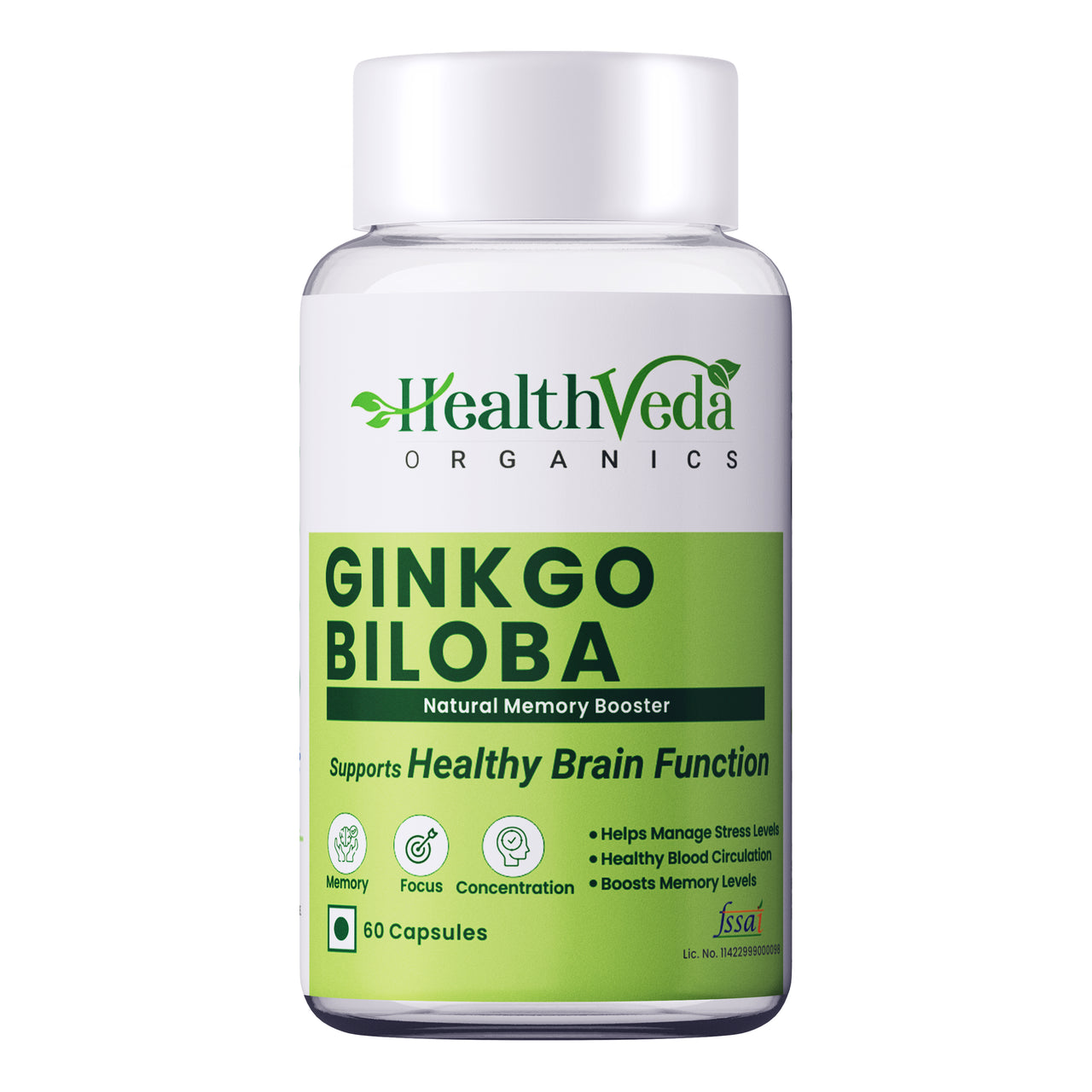 Health Veda Organics Ginkgo Biloba Capsules