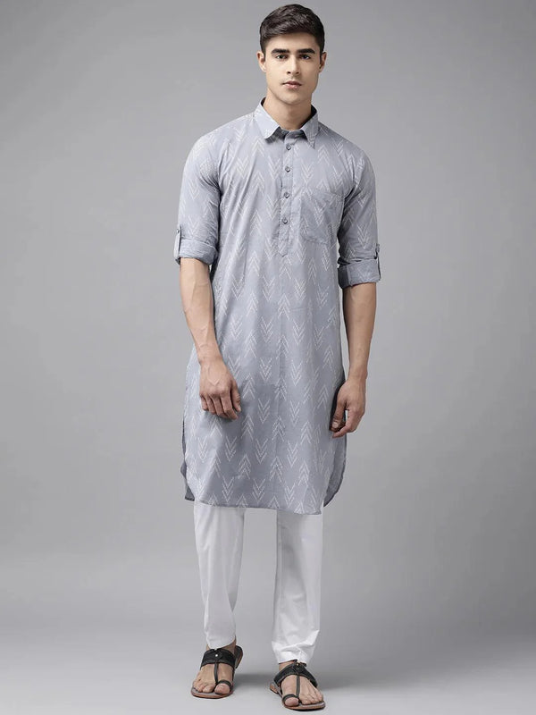 Fabmade Pure Cotton Pathani Kurta Pyjama For The Modern Man - Distacart