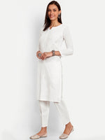 Thumbnail for ADA Floral Embroidered Chikankari Kurta - Distacart