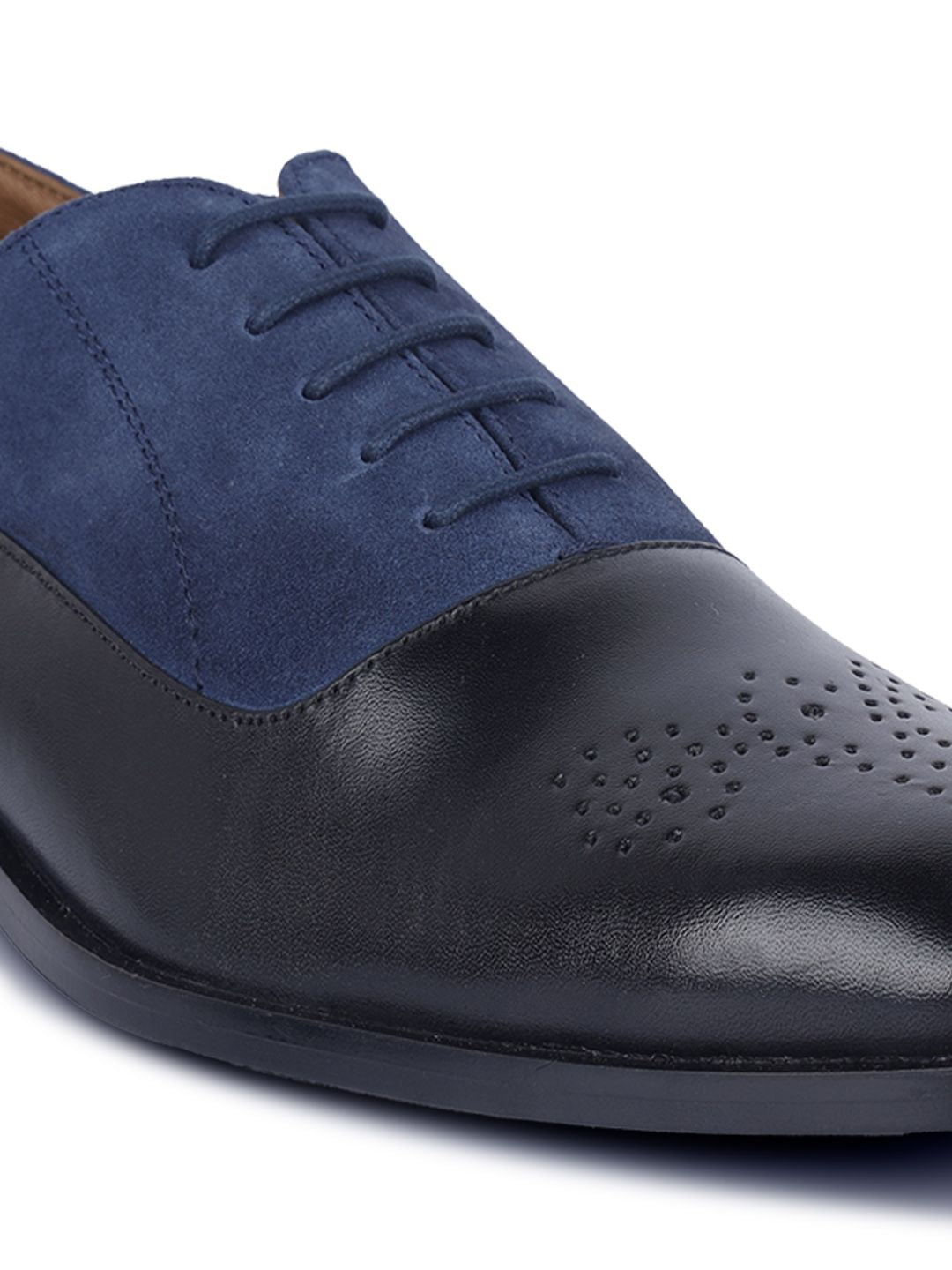 LOUIS STITCH Men Premium Leather Dual Tone Patina Brogue Shoes