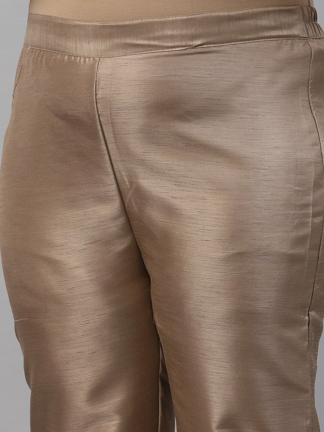 Sztori Plus Size Mandarin Collar Straight Kurta with Trousers - Distacart