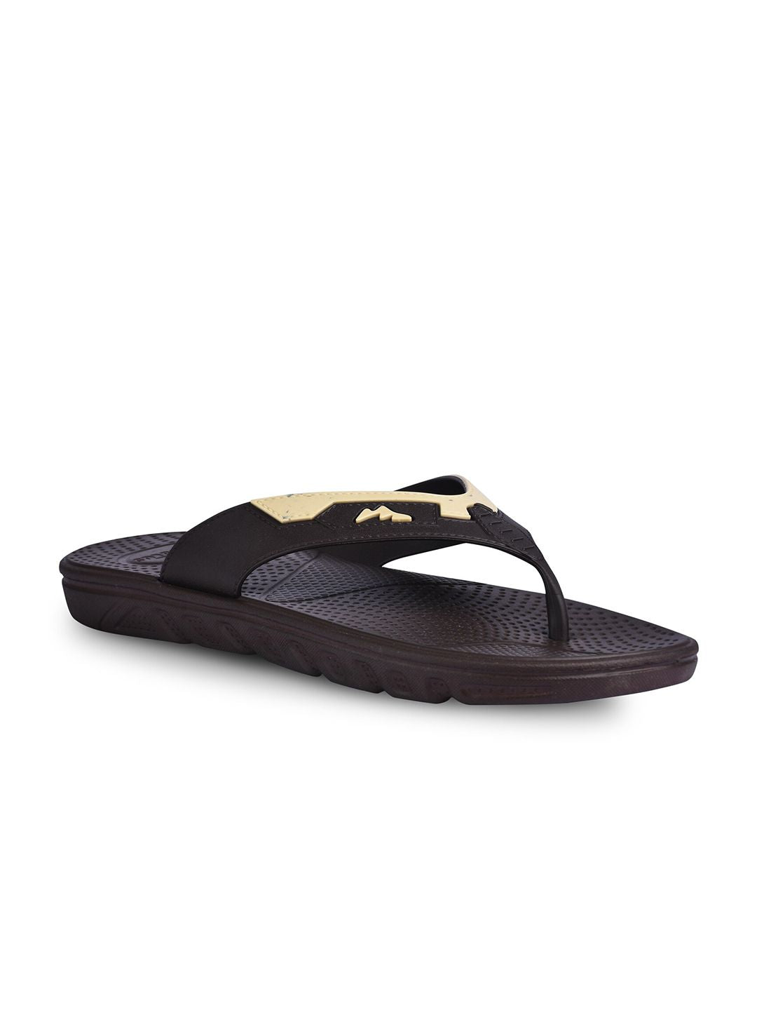 Paragon Men Brown & Beige Printed Thong Flip-Flops