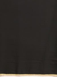 Thumbnail for Anouk Black Solid Satin Pearl Border Saree - Distacart