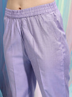 Thumbnail for Vishudh Women Ethnic Motifs Printed Empire Kurta with Trousers & Jacket - Distacart