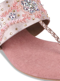 Thumbnail for Metro Embellished Open Toe Block Heels