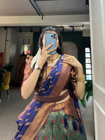 Thumbnail for Vastranavya Specially Design To Wear In Wedding, Functions And Special Occasions Lehenga Choli - Navy Blue - Distacart