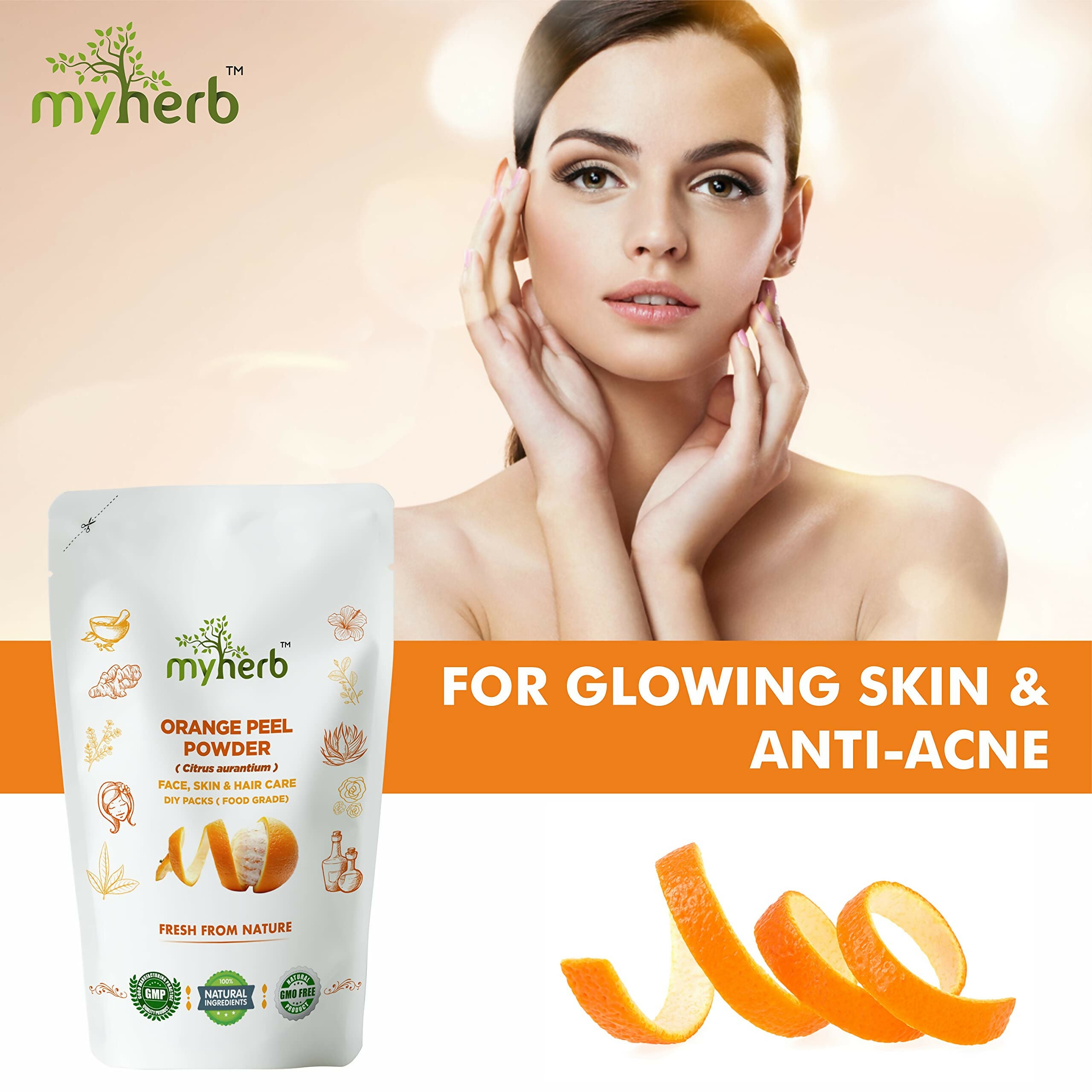 Myherb Pure Natural Organic Orange Peel Powder - Distacart