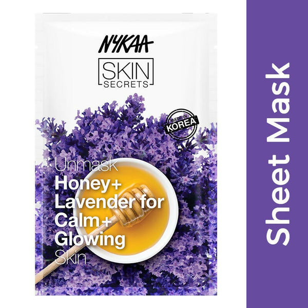 Nykaa Naturals Skin Secrets Exotic Indulgence Honey + Lavender Sheet Mask For Calm & Glowing Skin - Distacart