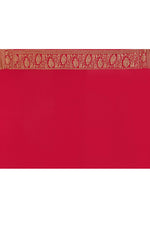Thumbnail for Joban Fashion Hot Pink Crepe Chiffon Banarasi Pure Handloom Banarasi Silk Saree