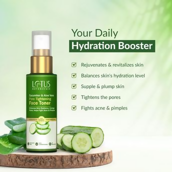 Lotus Botanicals Cucumber & Aloe Vera Pore Tightening Face Tone - Distacart