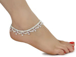 Thumbnail for AanyaCentric Silver Plated White Metal Payal Indian Traditional Ethnic Fashion Imitation Jewellery Foot Chain - Distacart