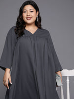 Thumbnail for Sztori Plus Size V Neck A Line Kurta With Trouser - Distacart