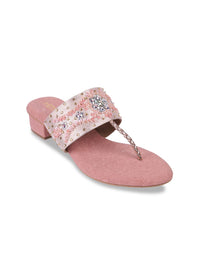 Thumbnail for Metro Embellished Open Toe Block Heels