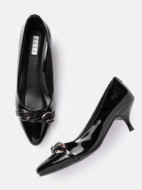 Thumbnail for ELLE Women Chain Detail Kitten Heel Pumps
