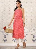 Thumbnail for Ode by House of Pataudi Ethnic Motifs Printed Pure Cotton Kurta - Distacart
