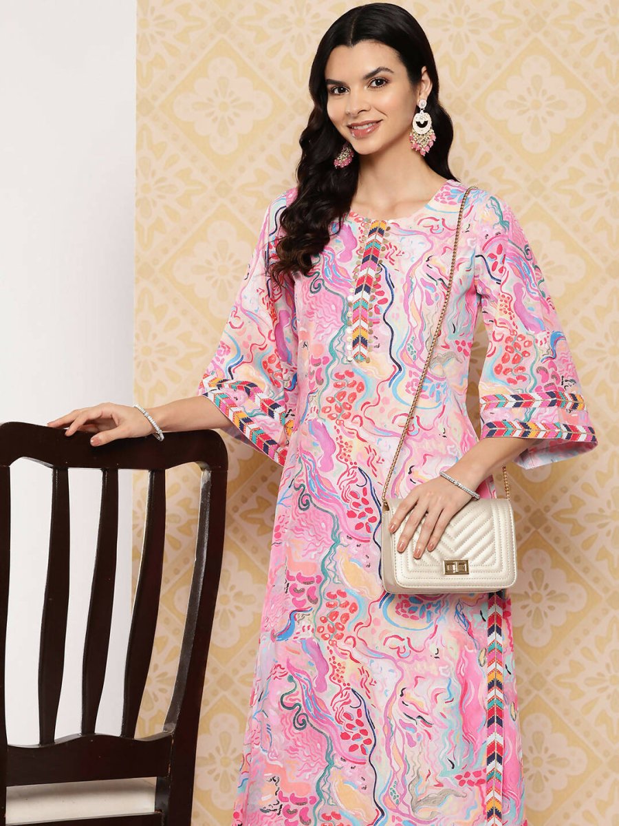 Ahalyaa Women's Traditional wear Kurta Set - Multi - Distacart