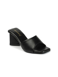 Thumbnail for DressBerry Black PU Block Heels
