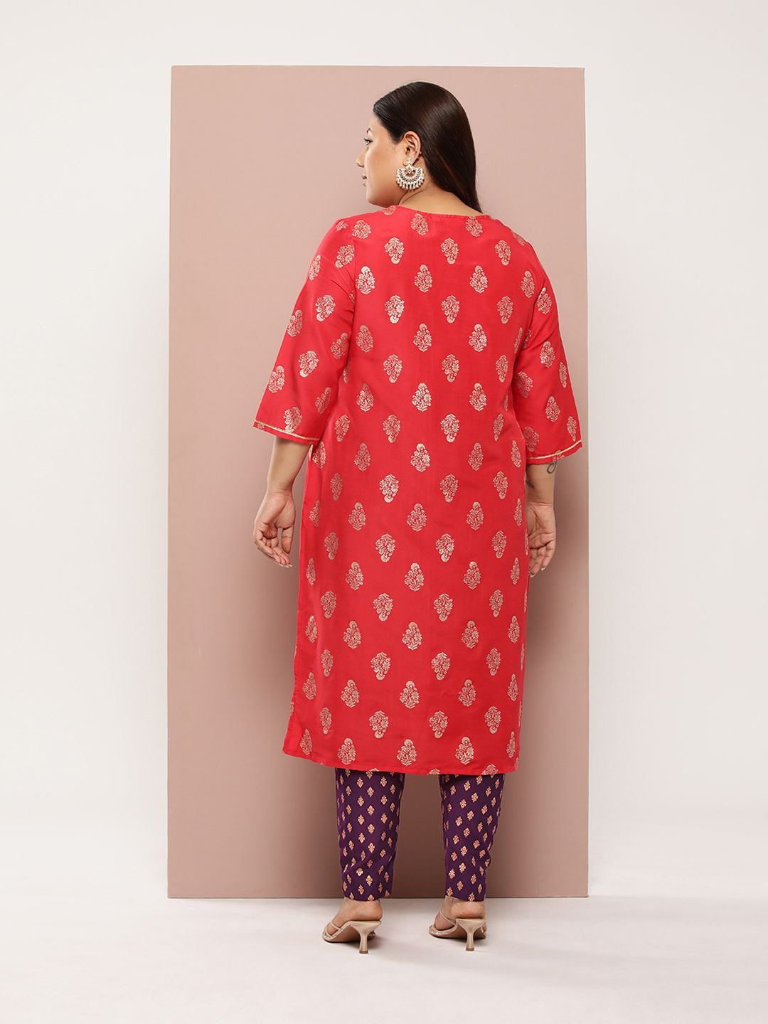 Sztori Plus Size Ethnic Motifs Printed Kurta Set - Distacart