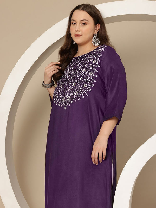 Sztori Plus Size Geometric Print Kurta - Distacart