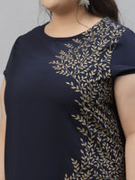 Thumbnail for Sztori Plus Size Floral Printed Crepe Kurta - Distacart