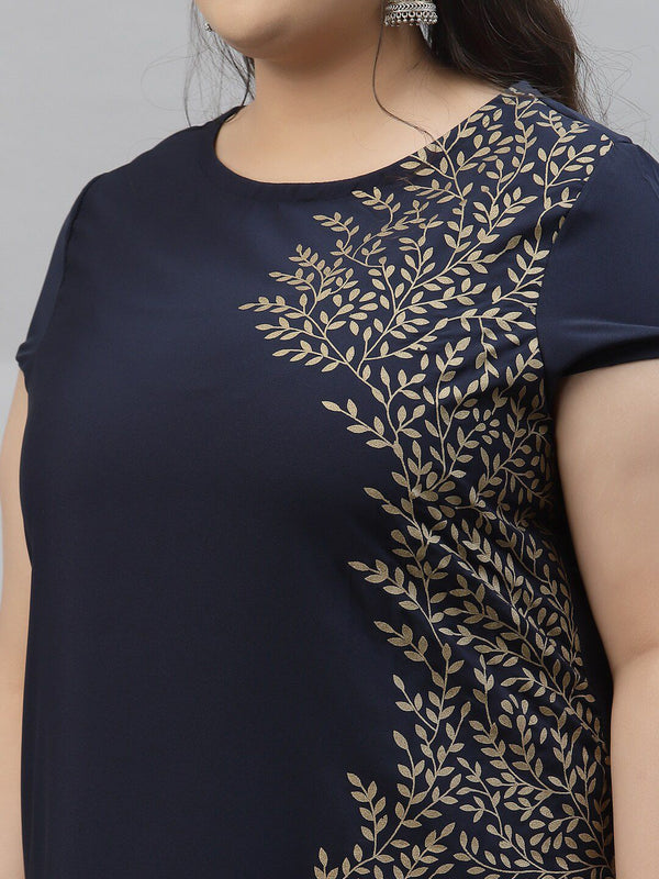 Sztori Plus Size Floral Printed Crepe Kurta - Distacart