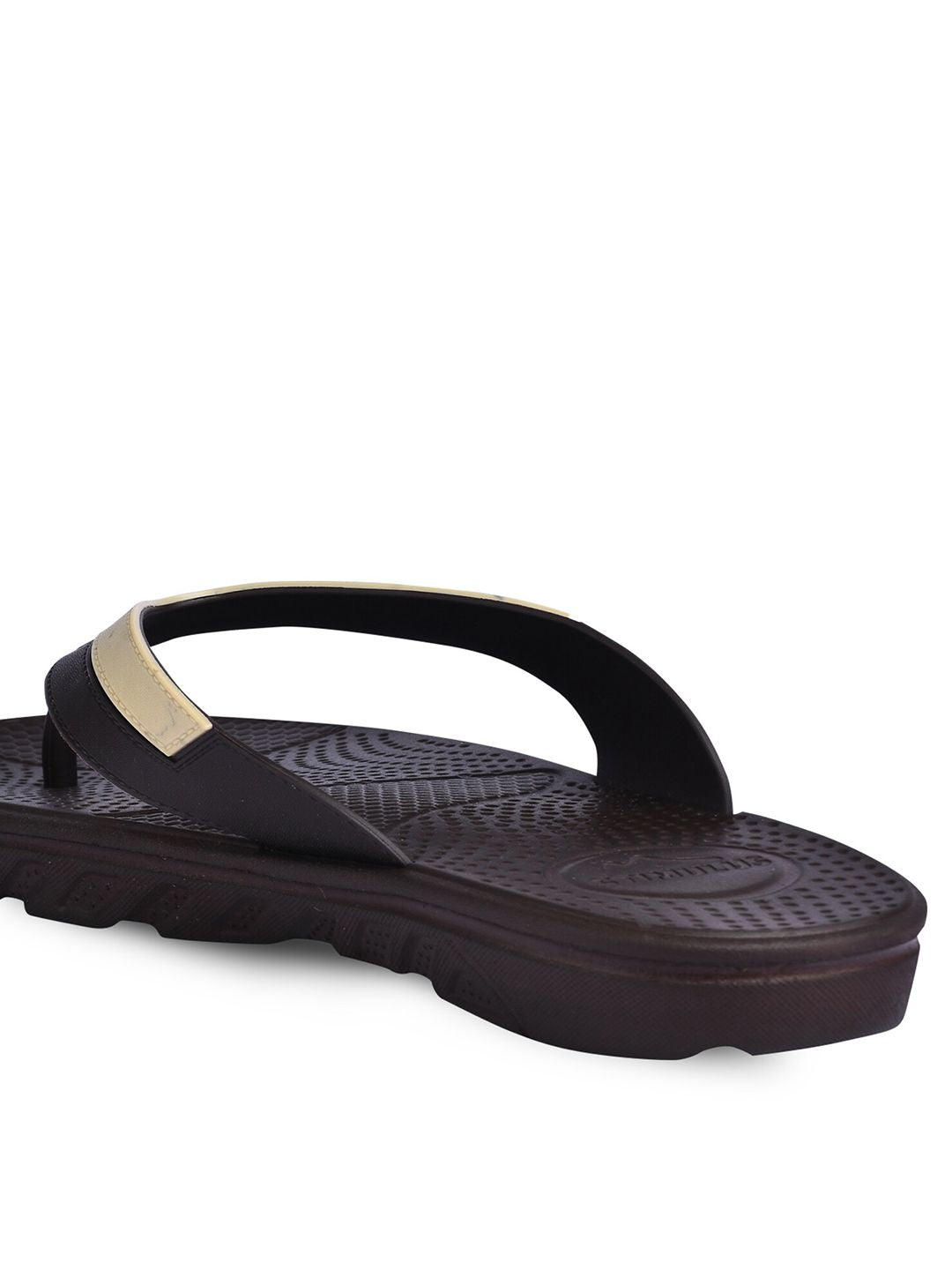 Paragon Men Brown & Beige Printed Thong Flip-Flops