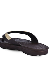 Thumbnail for Paragon Men Brown & Beige Printed Thong Flip-Flops