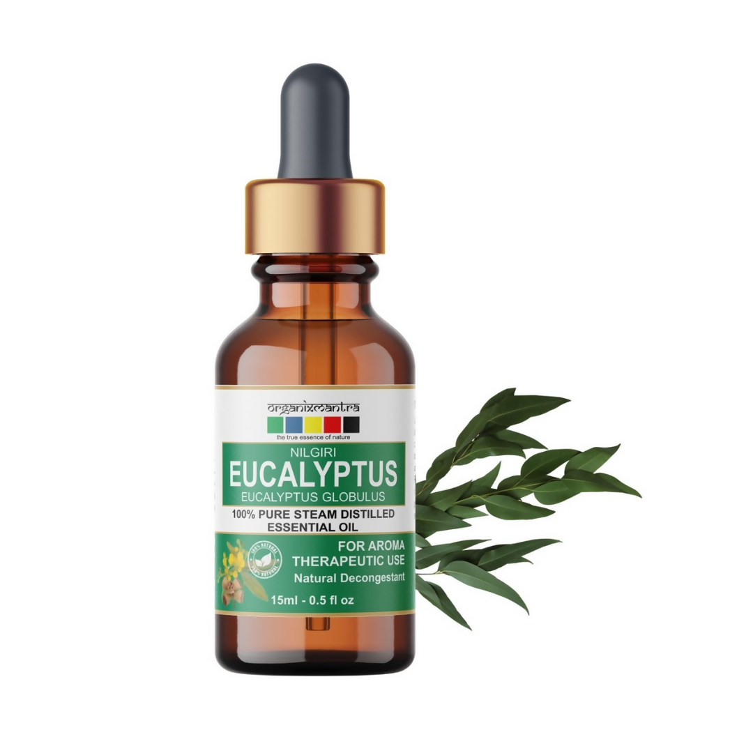 Organix Mantra Eucalyptus Essential Oil for Diffuser, Skin & Hair