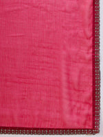 Thumbnail for Pink Organza Swaroski Diamond Work Saree with Unstitched Blouse - Radha - Distacart
