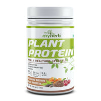 Thumbnail for Myherb Plant Protein Powder, Pea And Brown Rice Protein Powder - Chocolate Flavour