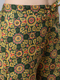 Thumbnail for Anubhutee Teal Ethnic Motifs Printed Empire Thread Work Pure Cotton Kurta with Trousers & With Dupatta - Distacart