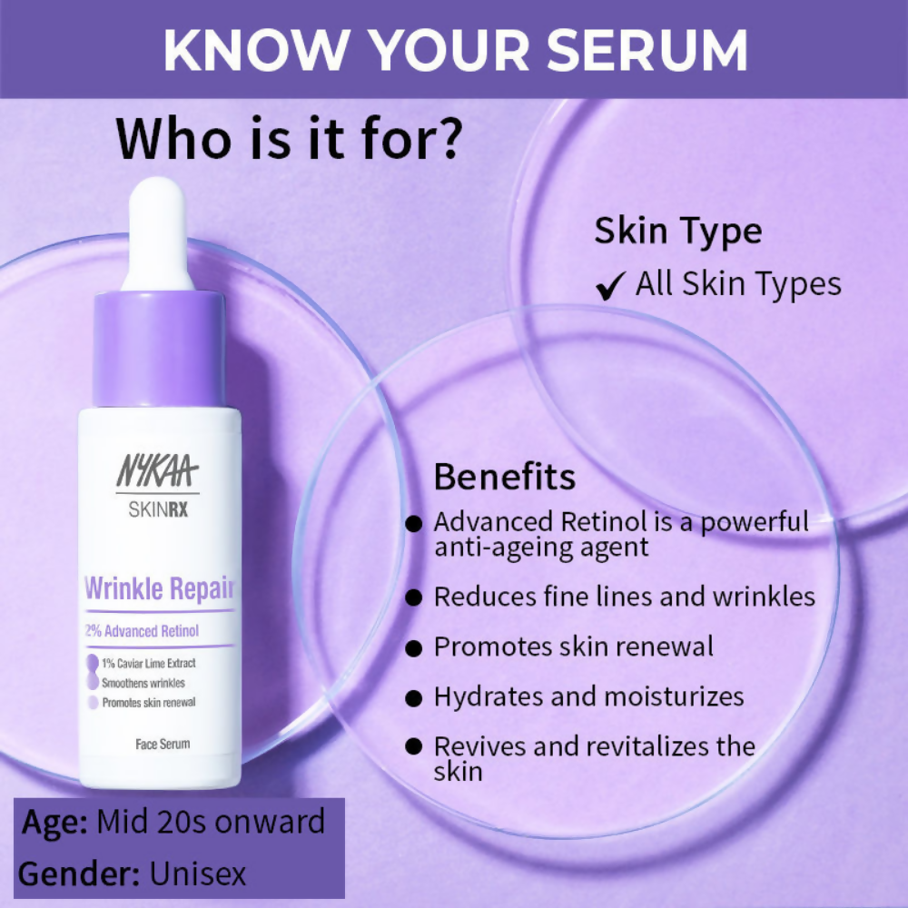 Nykaa SkinRX 2% Advanced Retinol Night Face Serum - Distacart