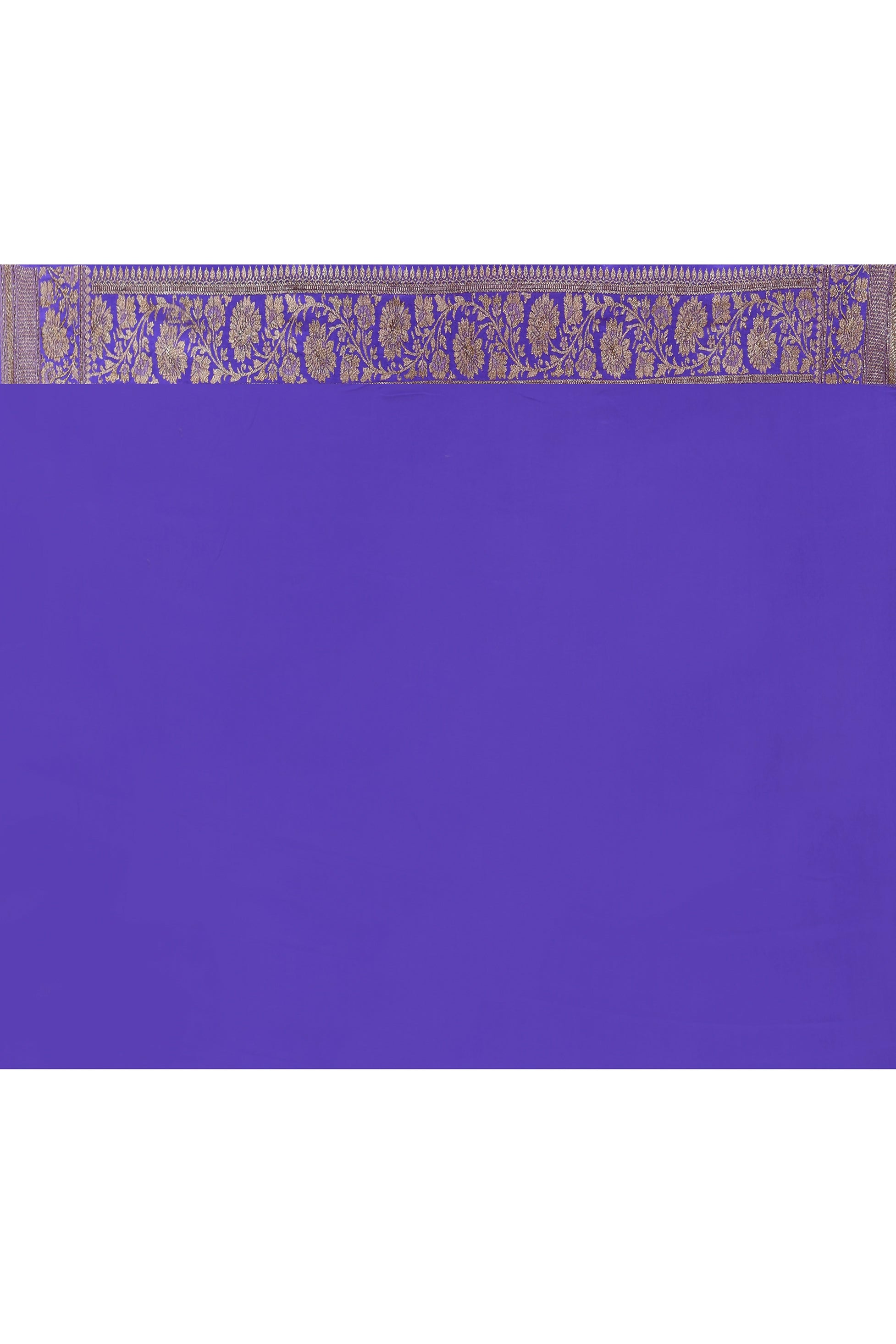 Joban Fashion Lavender Crepe Chiffon Pure Handloom Banarasi Silk Saree