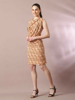 Thumbnail for Myshka Women's Multi Printed Cowl Neck Bodycon Party Dress - Distacart