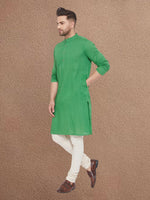 Thumbnail for Even Apparels Men's Pintuck Fancy Green Kurta - Distacart