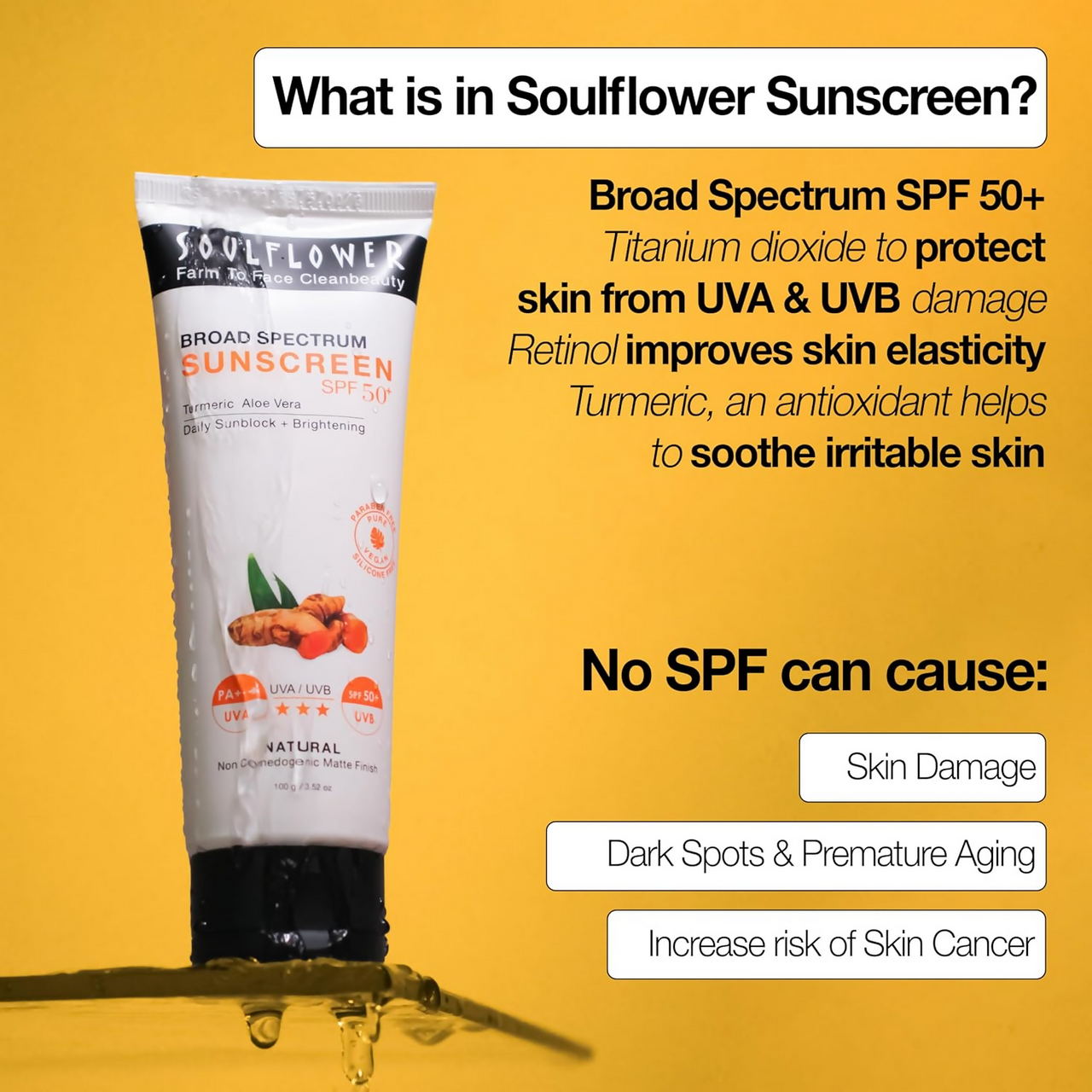 Soulflower Broad Spectrum Sunscreen Spf 50+ Pa+++