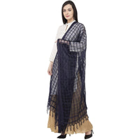 Thumbnail for A R SILK Cotton Square Regular Dupatta Dark Gray Color Dupatta or Chunni