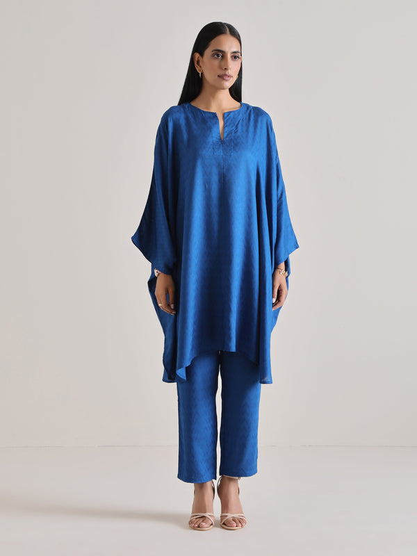 trueBrowns Ink Blue Oversized Round Co-Ord Set - Distacart