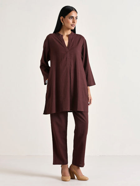 trueBrowns Cola Brown Relaxed Fit Co-Ord Set - Distacart
