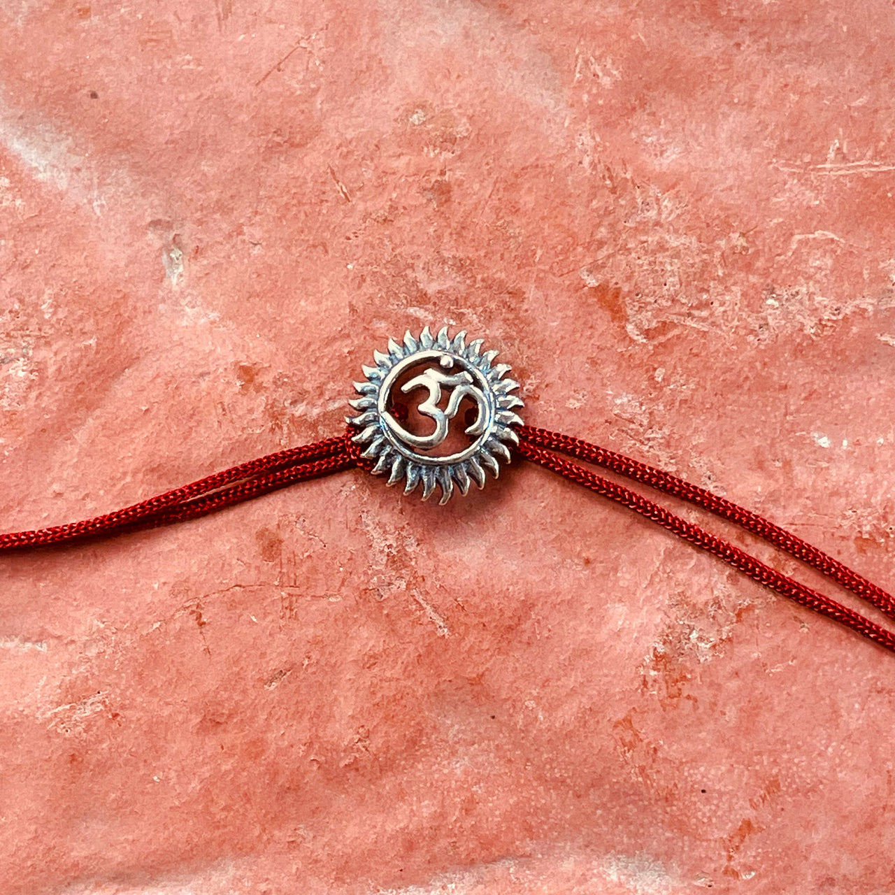 trueBrowns Sterling Silver Om Thread Rakhi