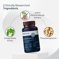 Thumbnail for Miduty by Palak Notes Memory & Focus Capsules - Distacart