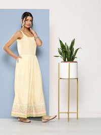 Thumbnail for Ahalyaa Checked Waist Tie-Ups Basic Jumpsuit - Distacart